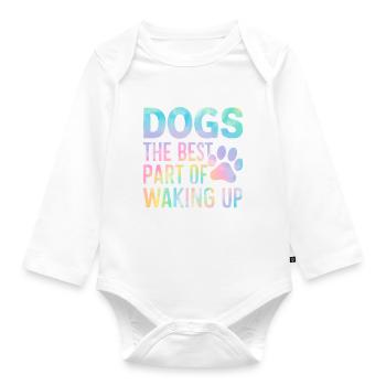 Cadeaux de grand-mère pour chien - Body Bébé bio manches longues - blanc - Devant