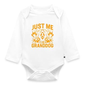 Dog Grandpa Gifts - Organic Longsleeve Baby Bodysuit - white - Front