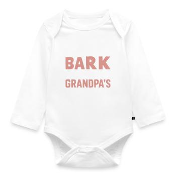 Dog Grandpa Gifts - Organic Longsleeve Baby Bodysuit - white - Front