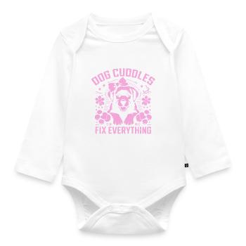 Dog Mom Gifts for Women - Baby Bio-Langarm-Body - Weiß - Vorne