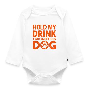 Dog Mom Gifts for Women - Baby Bio-Langarm-Body - Weiß - Vorne