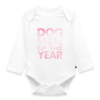 Dog Mom Gifts for Women - Baby Bio-Langarm-Body - Weiß - Vorne