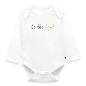 Sii la luce! - Body ecologico per neonato a manica lunga - bianco - Fronte