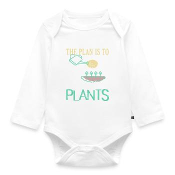 Le plan est d’avoir plus de plantes devis - Body Bébé bio manches longues - blanc - Devant