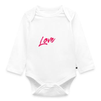 Love Me Like You Love Futsal Romantic Player Quote - Organic Longsleeve Baby Bodysuit - white - Front