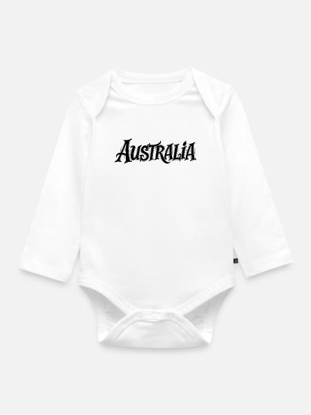 Australia - Baby Bio-Langarm-Body - Weiß