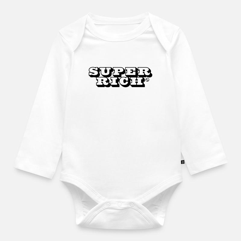 Superrich – Träume groß, lebe größer - Baby Bio-Langarm-Body - Weiß