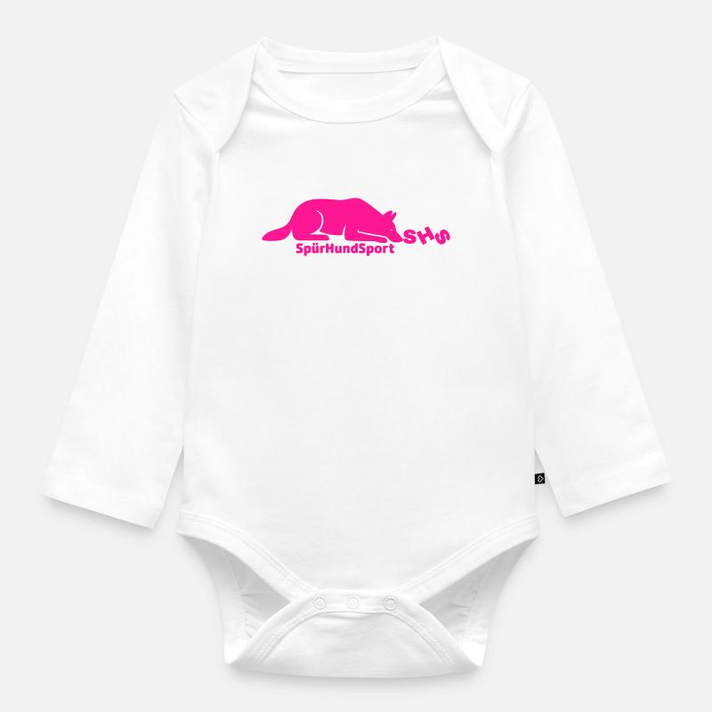 SHS Logo pink - Baby Bio-Langarm-Body - Weiß
