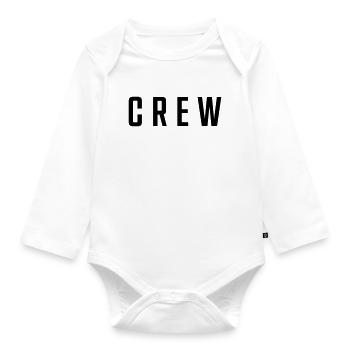Crew - Baby Bio-Langarm-Body - Weiß - Vorne