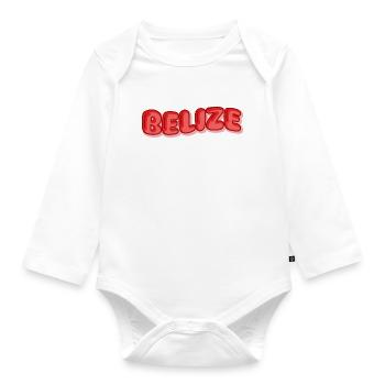 Gift for Belize - Organic Longsleeve Baby Bodysuit - white - Front