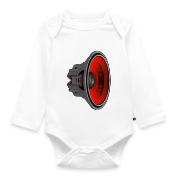 EarthQuake - Organic Longsleeve Baby Bodysuit - white - Front