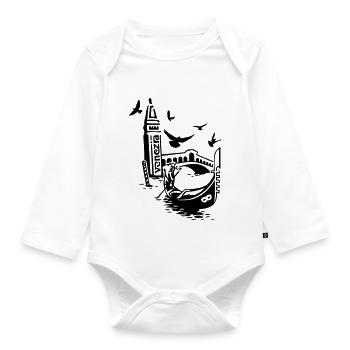Venice - Organic Longsleeve Baby Bodysuit - white - Front