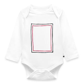 Frame picture frame - Organic Longsleeve Baby Bodysuit - white - Front