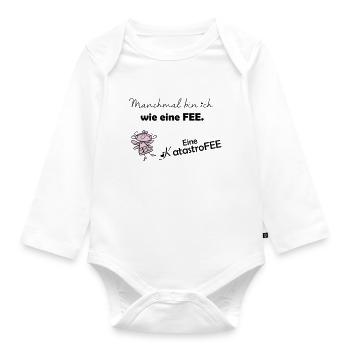 Manchmal bin ich eine Fee - Baby Bio-Langarm-Body - Weiß - Vorne