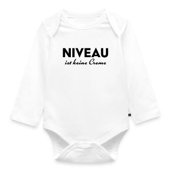 Niveau ist keine Creme - Baby Bio-Langarm-Body - Weiß - Vorne