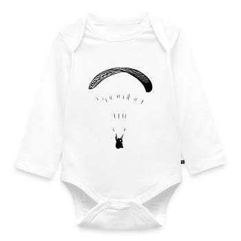 Paraglider - Baby Bio-Langarm-Body - Weiß - Vorne