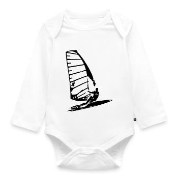 PlancheCà 4 Sail - Organic Longsleeve Baby Bodysuit - white - Front