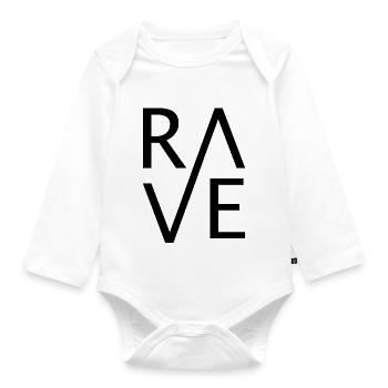 RAVE - Baby Bio-Langarm-Body - Weiß - Vorne