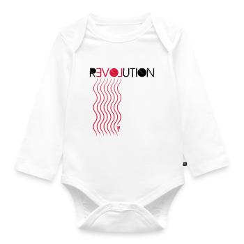 Love Revolution Ski - Body Bébé bio manches longues - blanc - Devant