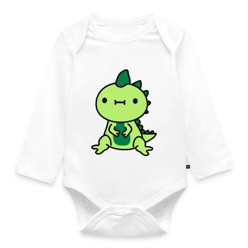 kleiner suesser kawaii - Baby Bio-Langarm-Body - Weiß - Vorne