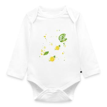 When Life gives you Lemons make Lemonade. Geschenk - Baby Bio-Langarm-Body - Weiß - Vorne