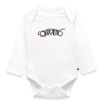 Slot racing slot car black / red - Organic Longsleeve Baby Bodysuit - white - Front