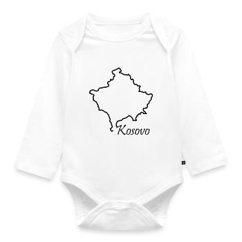Kosovo - Organic Longsleeve Baby Bodysuit - white - Front