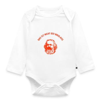 Das ist nicht der Nikolaus Weihnachtsmann Marx - Baby Bio-Langarm-Body - Weiß - Vorne