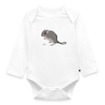 gerbil - Organic Longsleeve Baby Bodysuit - white - Front
