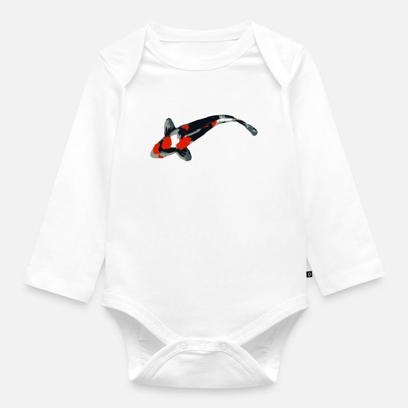Koi Karpfen - Body Bébé bio manches longues - blanc