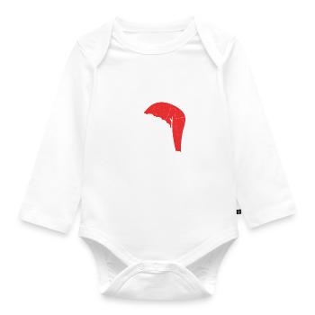 Weihnachtsmann 24 Dezember T-shirt - Baby Bio-Langarm-Body - Weiß - Vorne