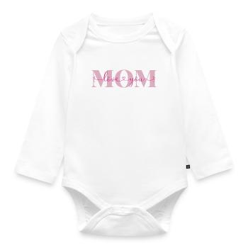 Je t’aime Maman Déclaration d’amour Mère Chère Maman - Body Bébé bio manches longues - blanc - Devant