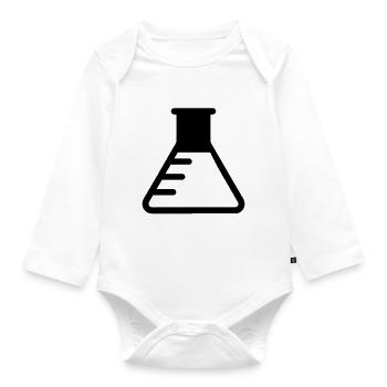 Reagenzglas Icon - Baby Bio-Langarm-Body - Weiß - Vorne
