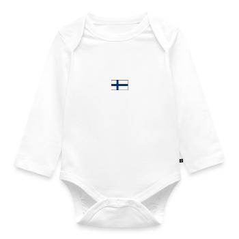 Finnland - Baby Bio-Langarm-Body - Weiß - Vorne