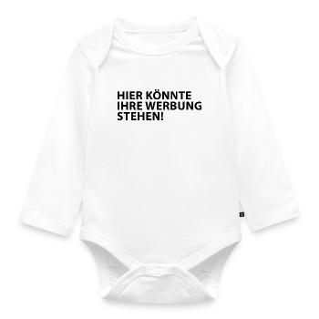 Hier könnte Ihre Werbung Stehen! - Baby Bio-Langarm-Body - Weiß - Vorne