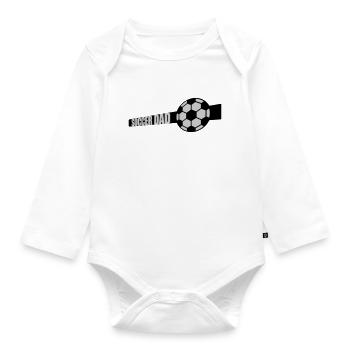 Sport Design Soccer Dad - Organic Longsleeve Baby Bodysuit - white - Front
