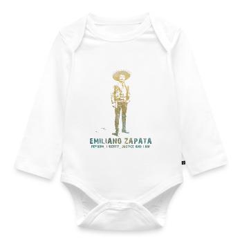 Emiliano Zapata - Baby Bio-Langarm-Body - Weiß - Vorne