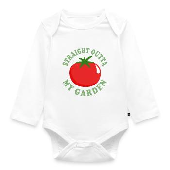 Direkt aus meinem Garten - Baby Bio-Langarm-Body - Weiß - Vorne