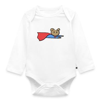 retten Held fliegen retter symbol bär - Baby Bio-Langarm-Body - Weiß - Vorne