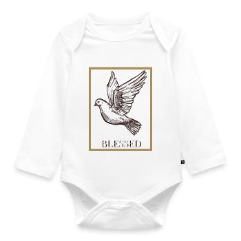 blessed - Organic Longsleeve Baby Bodysuit - white - Front