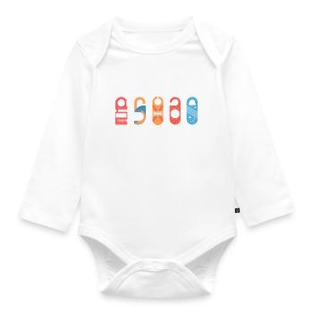 Sammeln Urlaub Sammlung Geschenk - Baby Bio-Langarm-Body - Weiß - Vorne