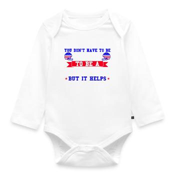 American Football Mannschaft American Football Foo - Baby Bio-Langarm-Body - Weiß - Vorne