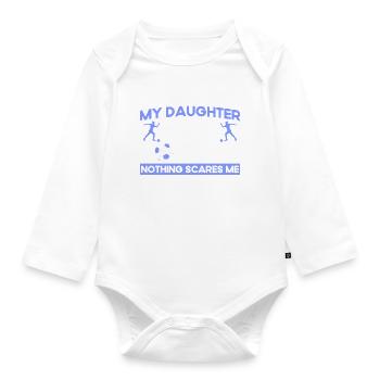 Mutter Sportfan Fußball Geschenk - Baby Bio-Langarm-Body - Weiß - Vorne