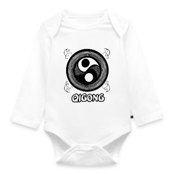 Qigong Meditation Tai Martial Arts Taoism 4 - Organic Longsleeve Baby Bodysuit - white - Front