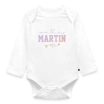 Martin - Body Bébé bio manches longues - blanc - Devant