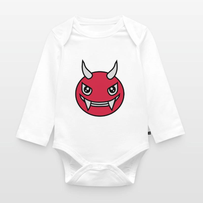 Design Face Evil Devil Body Bébé bio manches longues