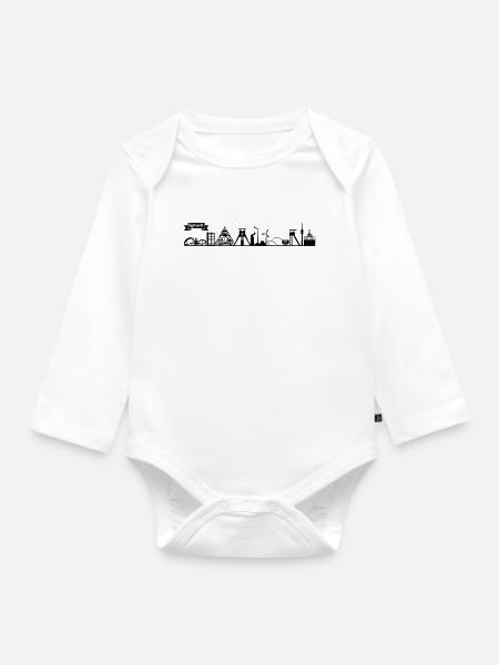 Skyline Ruhrpott - Baby Bio-Langarm-Body - Weiß