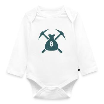 Mining - Organic Longsleeve Baby Bodysuit - white - Front