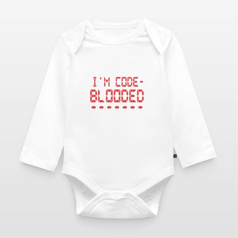 Computerprogrammierung Ich bin Code Blooded Programmierer Baby Bio-Langarm-Body