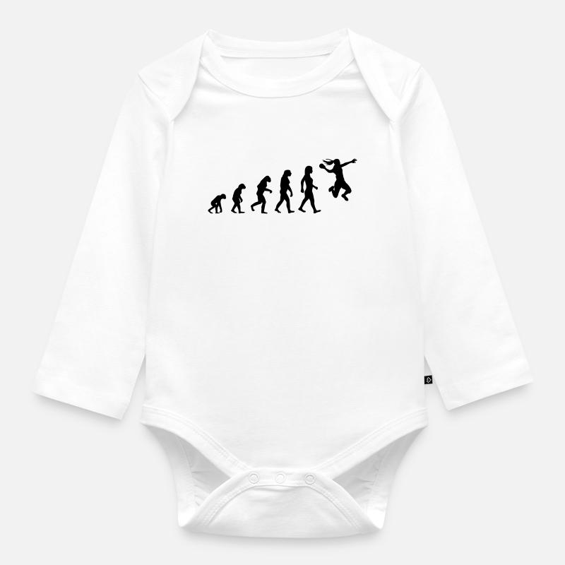 Evolution Handball Femme - Body Bébé bio manches longues - blanc
